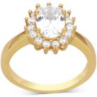 Image of Bague Orusbijoux Bague Solitaire Oval Dorée