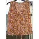 Image of Blouses Sans marque Top en soie imprimé fleuri