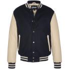 Image of Blouson Schott Blouson Teddy homme Ref 58527 Marine Beige