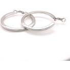 Image of Boucles oreilles Brillaxis Boucles d'oreilles clip créoles fil carré 47 mm
