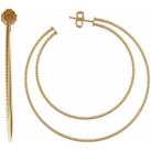 Image of Boucles oreilles Orusbijoux Boucles D Oreilles Créoles Deux Anneaux Grand Modèle Argent