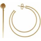 Image of Boucles oreilles Orusbijoux Boucles D Oreilles Créoles Deux Anneaux Model Moyen Argent