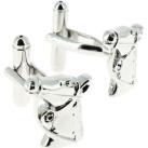 Image of Boutons de manchettes Clj Charles Le Jeune Boutons de manchette Tête de cheveaux Gris argent