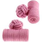 Image of Boutons de manchettes Clj Charles Le Jeune Passementerie Cylindre Rose