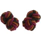 Image of Boutons de manchettes Clj Charles Le Jeune Passementerie Dallas Marron Chocolat