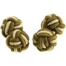 Image of Boutons de manchettes Clj Charles Le Jeune Passementerie Kent Vert Kaki