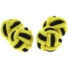 Image of Boutons de manchettes Clj Charles Le Jeune Passementerie RONDO Jaune et Noir