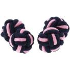 Image of Boutons de manchettes Clj Charles Le Jeune Passementerie RONDO Marine et Rose