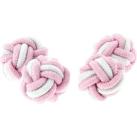 Image of Boutons de manchettes Clj Charles Le Jeune Passementerie RONDO Rose et blanc