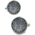 Image of Boutons de manchettes Robert Charles Boutons de manchette Pasadena Gris argent