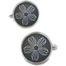 Image of Boutons de manchettes Robert Charles Boutons de manchette Valentina Gris argent