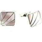 Image of Boutons de manchettes Simon Carter Boutons de manchette DECO FAN nacre Nacre rose