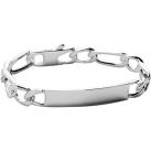 Image of Bracelets Brillaxis Gourmette en argent Rhodié
