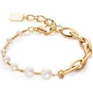 Image of Bracelets Coeur De Lion Bracelet Chunky Chain acier doré et perles