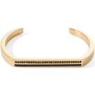 Image of Bracelets Coeur De Lion Bracelet jonc Cuff Square doré/noir