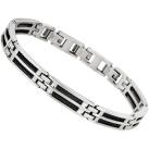 Image of Bracelets Lotus Bracelet Style Men in Black acier