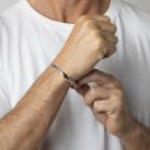 Image of Bracelets Lotus Bracelet homme acier Men In Black