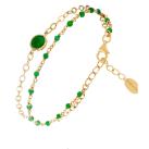 Image of Bracelets Orusbijoux Bracelet En Argent Doré Double Chaine Pierres Naturelles