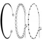 Image of Bracelets Sc Bohème B1430-NOIR+B2379-ARGENT+B2381-NOIR