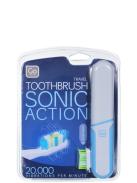 Image of Brosse à dents sonique avec tête de rechange et pile AAA.Nos photographies sont retouchées. La retouche d'image n'altère en rien les qualités du produit.
