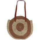 Image of Cabas Chapeau-Tendance Sac rond tressé façon raphia