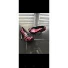 Image of Chaussures escarpins Menbur Peep toes en dentelle rose