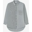 Image of Chemise enfant Le Temps des Cerises Chemise oversize ginagi à rayures vertes