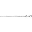 Image of Collier Brillaxis Chaîne maille forçat argent rhodié
