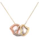Image of Collier Brillaxis Collier 3 coeurs coulissants 3 ors 9 carats