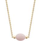 Image of Collier Brillaxis Collier plaqué or quartz rose 45cm