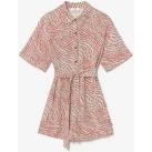 Image of Combinaisons Le Temps des Cerises Combi-short zely à motif orange et noir