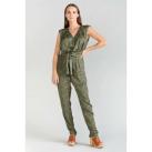 Image of Combinaisons Le Temps des Cerises Combinaison pantalon arte en jacquard kaki
