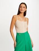 Image of Débardeur pull à bretelles vieux rose femme