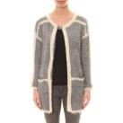 Image of Gilet De Fil En Aiguille Gilet 1815 Bicolore Gris /Blanc