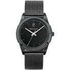 Image of Montre Pierre Lannier CANDIDE Cadran Noir Bracelet Acier milanais Noir