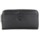 Image of Portefeuille A Découvrir ! Portefeuille à zip - Déco simple - Noir