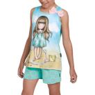 Image of Pyjamas / Chemises de nuit Admas Pyjama fille short débardeur Hello Summer Santoro