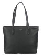 Image of Shopping intemporel et fonctionnel de la collection Sophie par Le Tanneur. En cuir de vachette pleine fleur de qualité, elle est doublée d'une toile bleue et son intérieur propose une poche plate et une poche zippée. - Largeur à la base du sac : 33 cm. -