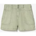 Image of Short Le Temps des Cerises Short pagode en lin kaki clair