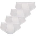 Image of Slips Athena Lot de 4 slips taille haute ouverts Coton Bio