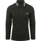 Image of T-shirt Fred Perry Polo à manches longues Vert foncé T50