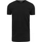 Image of T-shirt Garage Stretch Basique Col Rond Noir