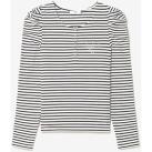 Image of T-shirt Le Temps des Cerises Top demi à rayures noires et blanches