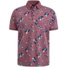 Image of T-shirt Vanguard Polo Piqué Fleurs Rose Foncé