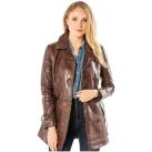 Image of Trench Daytona Veste Trench en cuir femme Ref 31724 Bison