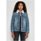 Image of Veste Noisy May Veste sherpa en denim Bleu F