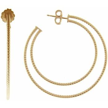 Image of Boucles oreilles Orusbijoux Boucles D Oreilles Créoles Deux Anneaux Model Moyen Argent