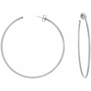 Image of Boucles oreilles Orusbijoux Boucles D'oreilles Créoles Argent Rhodié Très Grand Modèle