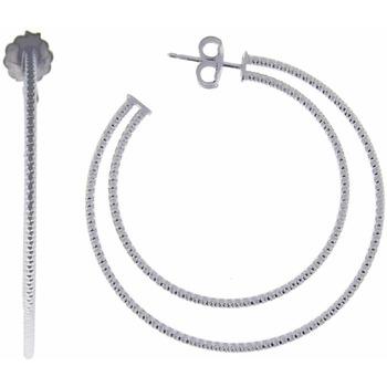 Image of Boucles oreilles Orusbijoux Boucles D'oreilles Créoles Deux Anneaux Modèle Moyen Argent