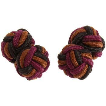 Image of Boutons de manchettes Clj Charles Le Jeune Passementerie Dallas Marron Chocolat